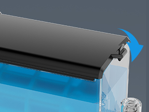 Mojgar Pro 3L Slush Machine features a user-friendly flip-top lid for easy access and refilling. Designed for convenience, allowing quick ingredient additions while ensuring a secure seal to maintain optimal cooling performance for slushies, margaritas, a